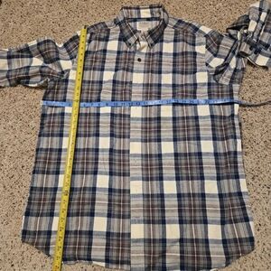 L.L. Bean Blue and White Casual Button Down Shirt